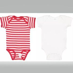 Marky G 2 pack Rabbit Skins 4400 newborn -1 WHITE / 1 RED/WHITE STRIPES.